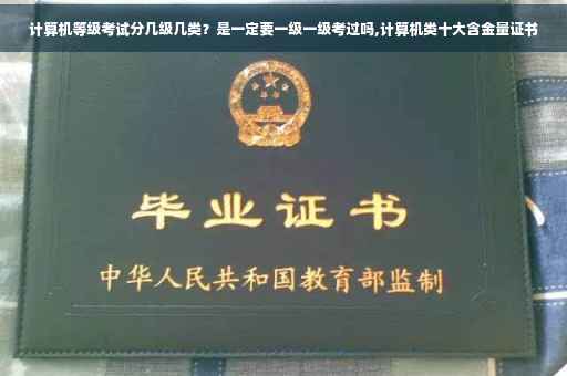 计算机等级考试分几级几类？是一定要一级一级考过吗,计算机类十大含金量证书