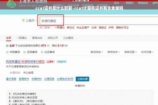ccat证书是什么职称-ccat计算机证书有含金量吗