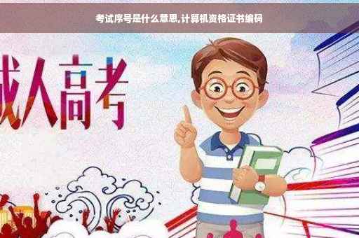 考试序号是什么意思,计算机资格证书编码
