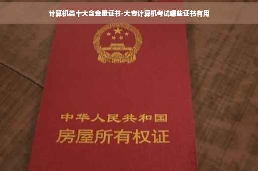 计算机类十大含金量证书-大专计算机考试哪些证书有用