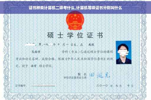 证书种类计算机二级考什么,计算机等级证书分别叫什么