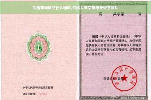 剑桥英语证书什么样的,剑桥大学荣誉毕业证书图片