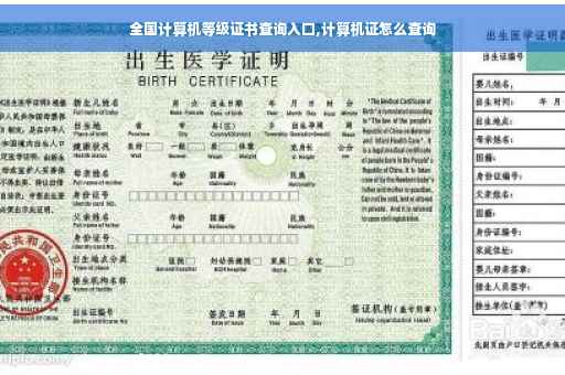 全国计算机等级证书查询入口,计算机证怎么查询