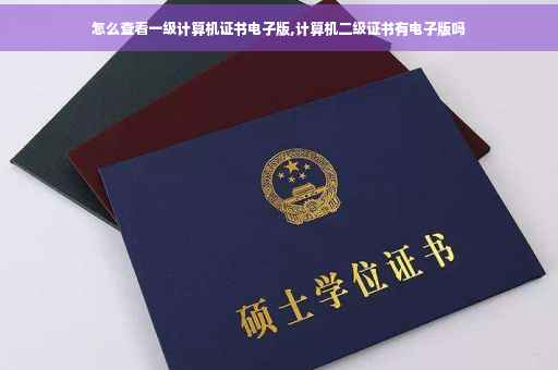 怎么查看一级计算机证书电子版,计算机二级证书有电子版吗