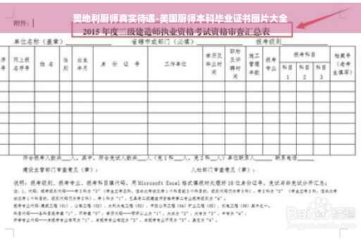 奥地利厨师真实待遇-美国厨师本科毕业证书图片大全