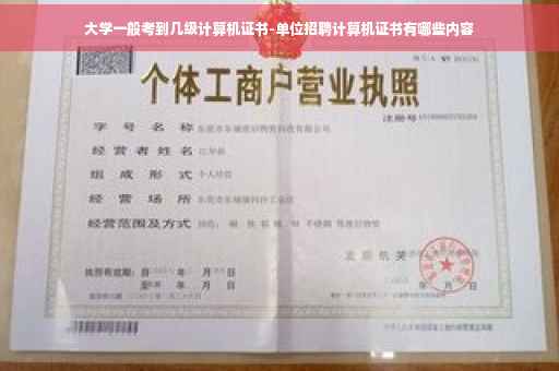 大学一般考到几级计算机证书-单位招聘计算机证书有哪些内容