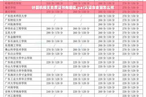 计算机相关资质证书有哪些,pat认证含金量怎么样