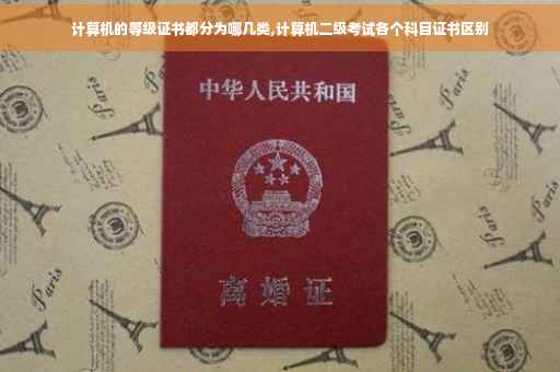 计算机的等级证书都分为哪几类,计算机二级考试各个科目证书区别