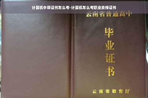 计算机中级证书怎么考-计算机怎么考职业资格证书