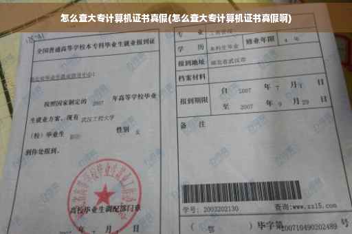 怎么查大专计算机证书真假(怎么查大专计算机证书真假啊)