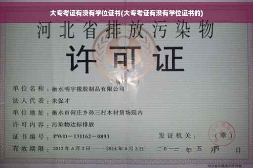 大专考证有没有学位证书(大专考证有没有学位证书的)