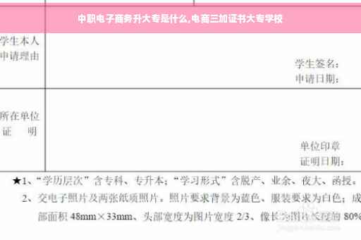 中职电子商务升大专是什么,电商三加证书大专学校