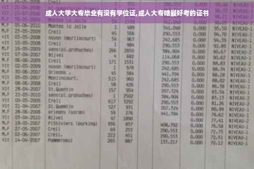 成人大学大专毕业有没有学位证,成人大专啥最好考的证书