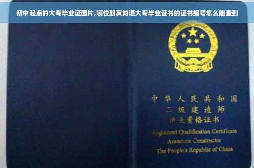 初中起点的大专毕业证图片,哪位朋友知道大专毕业证书的证书编号怎么能查到