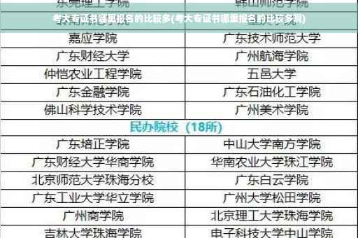 考大专证书哪里报名的比较多(考大专证书哪里报名的比较多啊)