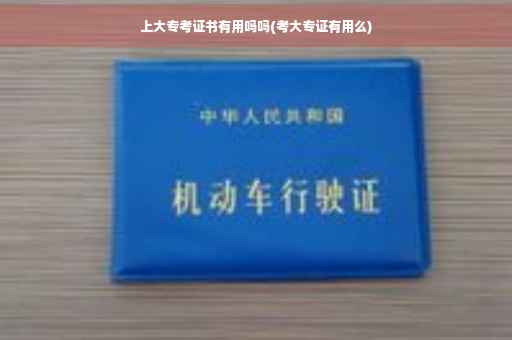 上大专考证书有用吗吗(考大专证有用么)