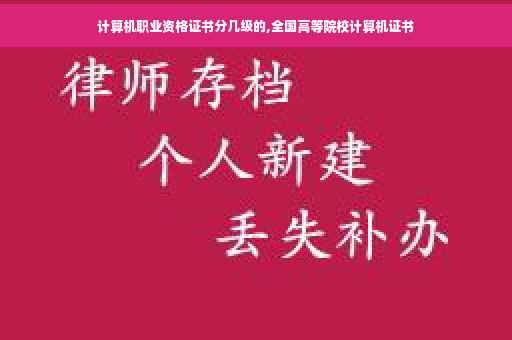 计算机职业资格证书分几级的,全国高等院校计算机证书