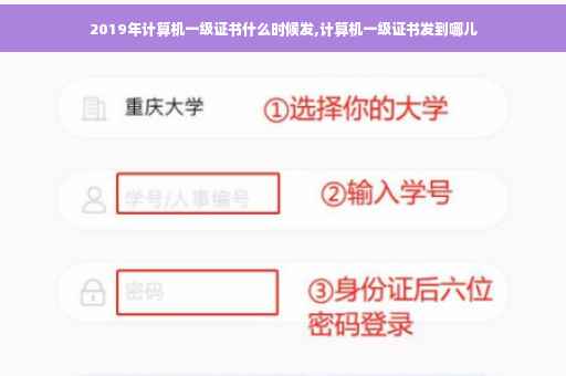 2019年计算机一级证书什么时候发,计算机一级证书发到哪儿