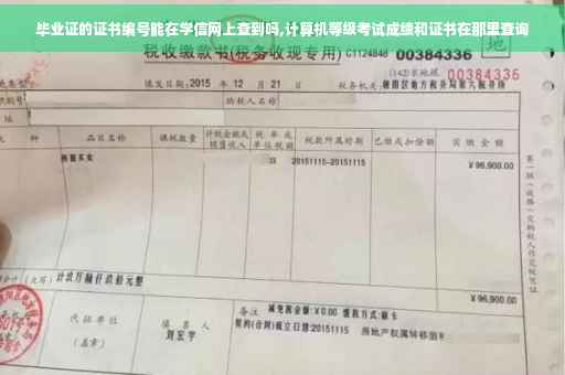 毕业证的证书编号能在学信网上查到吗,计算机等级考试成绩和证书在那里查询
