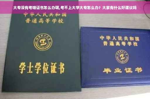 大专没有考啥证书怎么办呢,考不上大学大专怎么办？大家有什么好建议吗