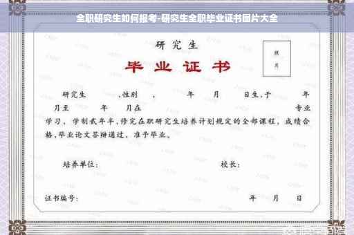 全职研究生如何报考-研究生全职毕业证书图片大全