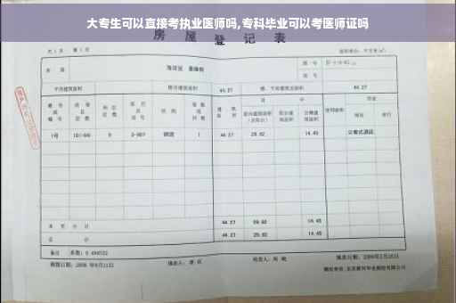 大专生可以直接考执业医师吗,专科毕业可以考医师证吗 大专生可以直接考执业医师吗,专科毕业可以考医师证吗
