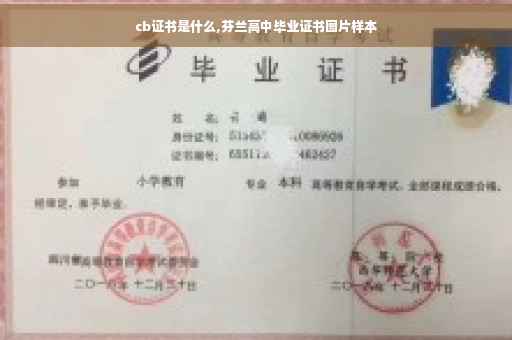 cb证书是什么,芬兰高中毕业证书图片样本