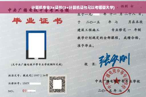 计算机专业3x证书(3+计算机证书可以考哪些大学)