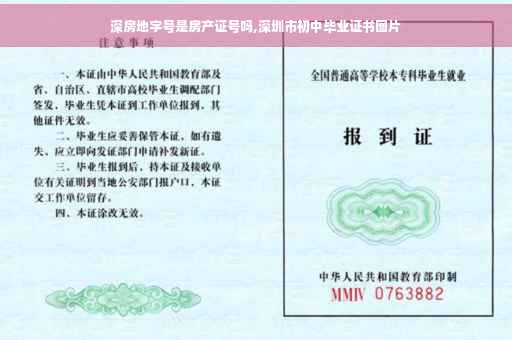 深房地字号是房产证号吗,深圳市初中毕业证书图片