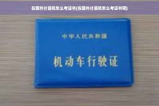 在国外计算机怎么考证书(在国外计算机怎么考证书呢)