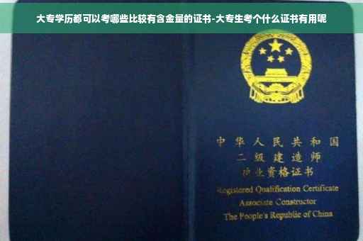 大专学历都可以考哪些比较有含金量的证书-大专生考个什么证书有用呢