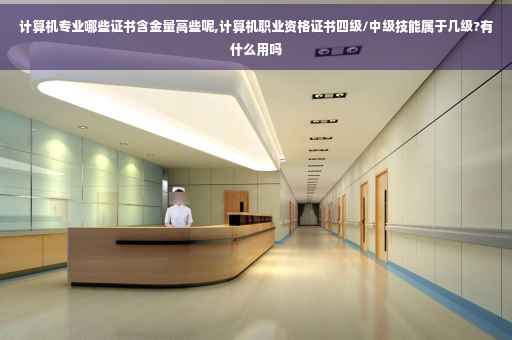 计算机专业哪些证书含金量高些呢,计算机职业资格证书四级/中级技能属于几级?有什么用吗