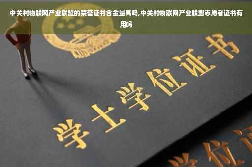 中关村物联网产业联盟的荣誉证书含金量高吗,中关村物联网产业联盟志愿者证书有用吗