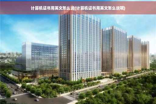 计算机证书用英文怎么说(计算机证书用英文怎么说呢)