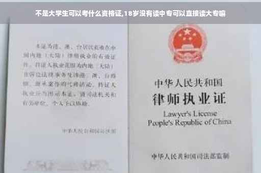 不是大学生可以考什么资格证,18岁没有读中专可以直接读大专嘛