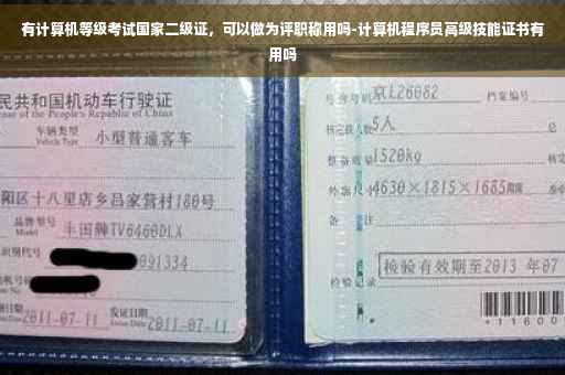 有计算机等级考试国家二级证，可以做为评职称用吗-计算机程序员高级技能证书有用吗