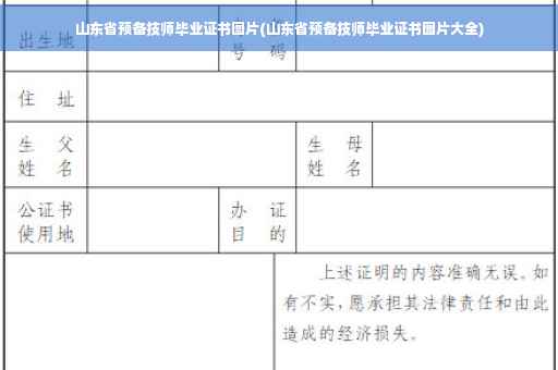 山东省预备技师毕业证书图片(山东省预备技师毕业证书图片大全)