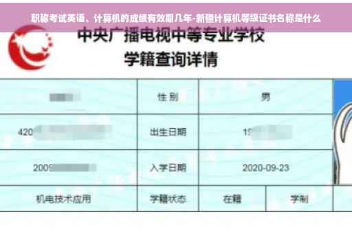 职称考试英语、计算机的成绩有效期几年-新疆计算机等级证书名称是什么