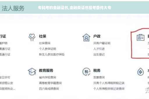 专科考的金融证书,金融类证书报考条件大专
