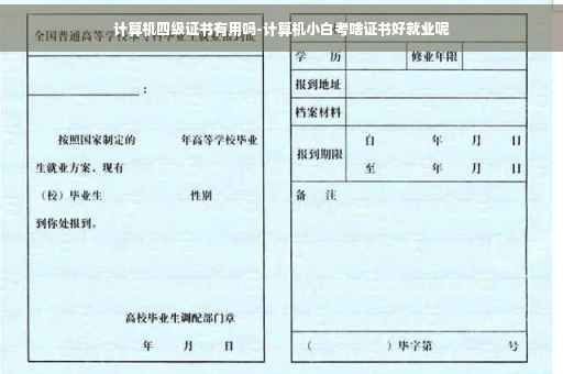 计算机四级证书有用吗-计算机小白考啥证书好就业呢