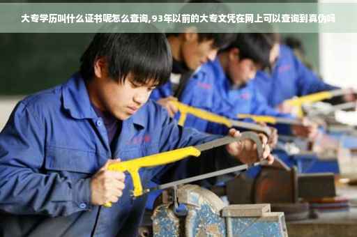 大专学历叫什么证书呢怎么查询,93年以前的大专文凭在网上可以查询到真伪吗
