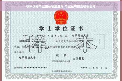 校级优秀毕业生从哪里查询,毕业证书投票模板图片