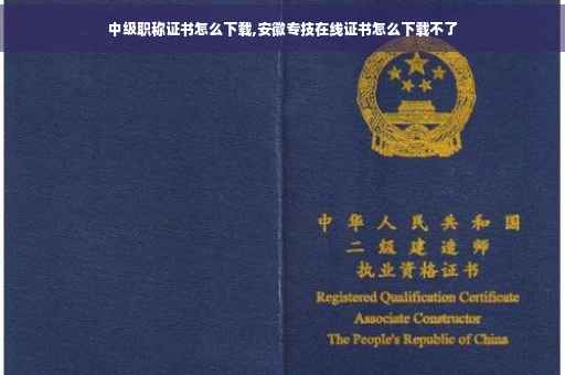 中级职称证书怎么下载,安徽专技在线证书怎么下载不了