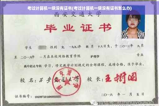 考过计算机一级没有证书(考过计算机一级没有证书怎么办)