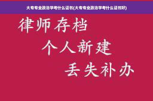 大专专业政治学考什么证书(大专专业政治学考什么证书好)