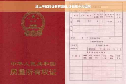 线上考试的证书有哪些,计算机十大证书