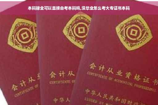 本科肄业可以直接自考本科吗,没毕业怎么考大专证书本科