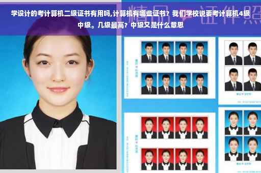 学设计的考计算机二级证书有用吗,计算机有哪些证书？我们学校说要考计算机4级中级。几级最高？中级又是什么意思