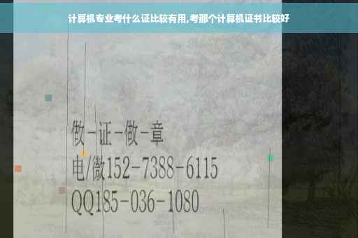 计算机专业考什么证比较有用,考那个计算机证书比较好