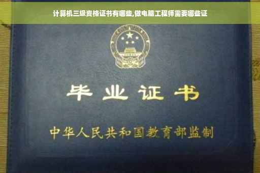 计算机三级资格证书有哪些,做电脑工程师需要哪些证